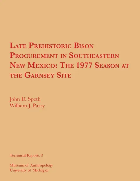 Cover of Late Prehistoric Bison Procurement in Southeastern New Mexico