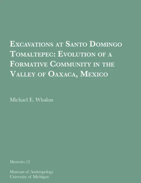 Cover of Excavations at Santo Domingo Tomaltepec