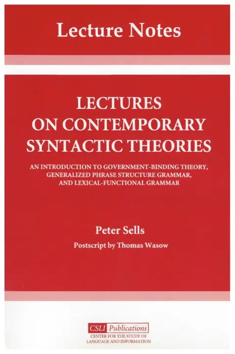 Cover of Lectures on Contemporary Syntactic Theories