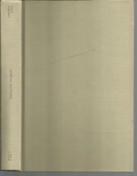 Cover of Lexical Matters