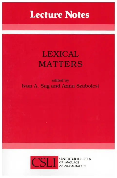 Cover of Lexical Matters