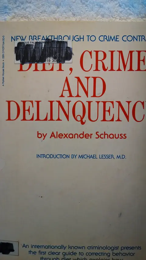 Cover of Diet Crime and Delinquency