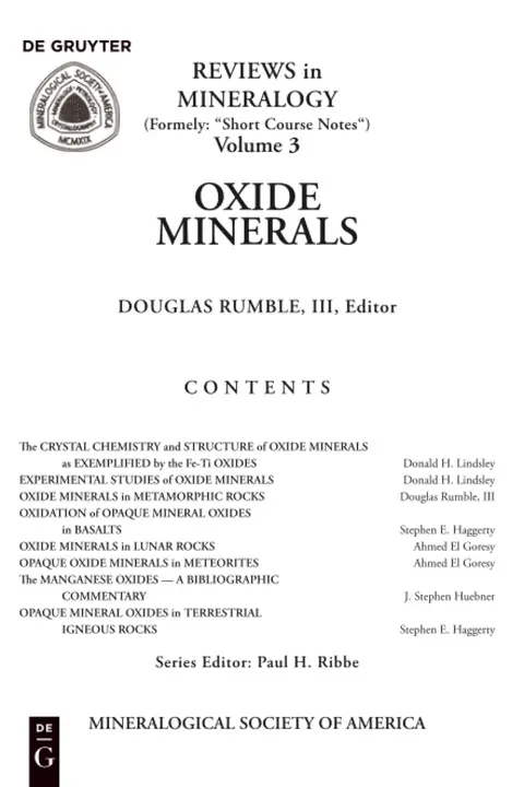 Cover of Oxide Minerals