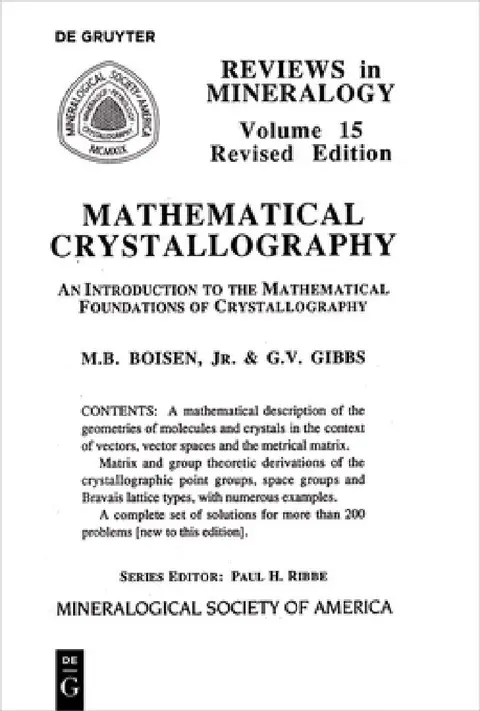 Cover of Mathematical Crystallography