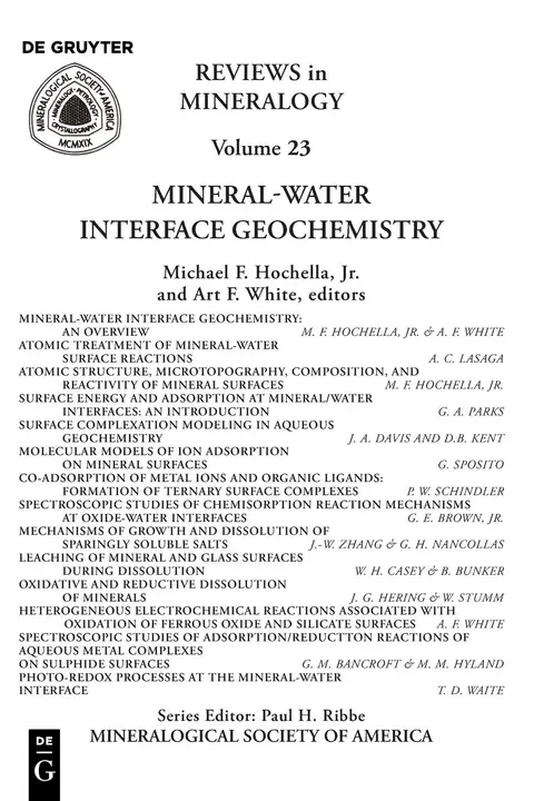 Cover of Mineral-Water Interface Geochemistry