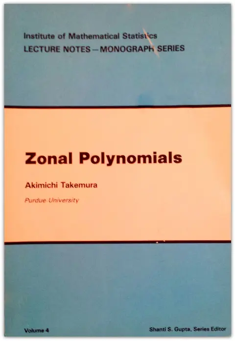 Cover of Zonal Polynomials