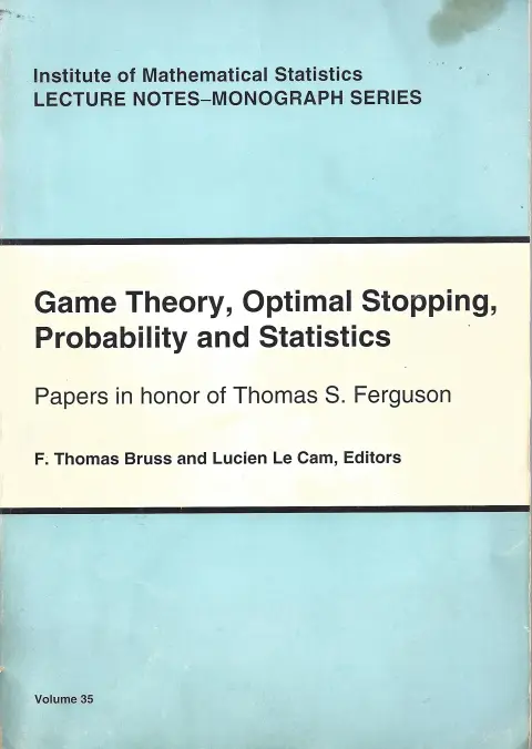 Cover of Game Theory, Optimal Stopping, Probability & Statistics
