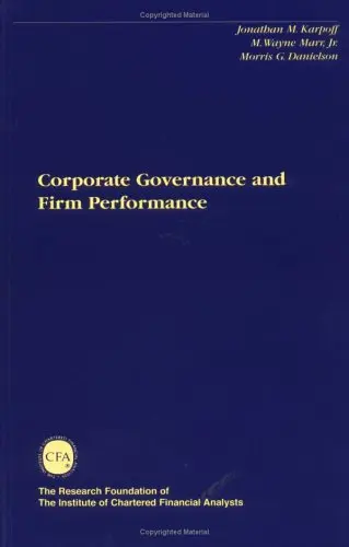 Cover of Corporate Governance and Firm Performance