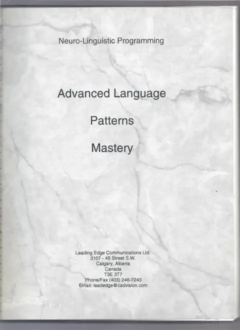 Cover of Advanced Language Patterns Mastery