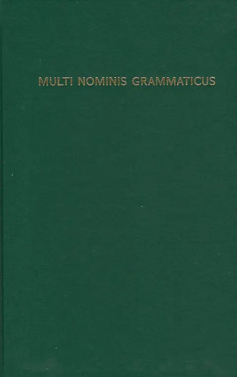 Cover of Multi Nominis Grammaticus