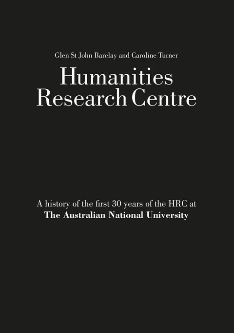 Cover of Humanities Research Centre