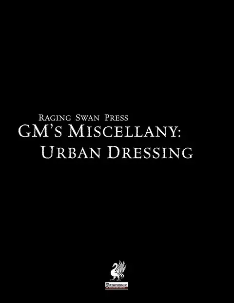 Cover of Raging Swan's GM's Miscellany