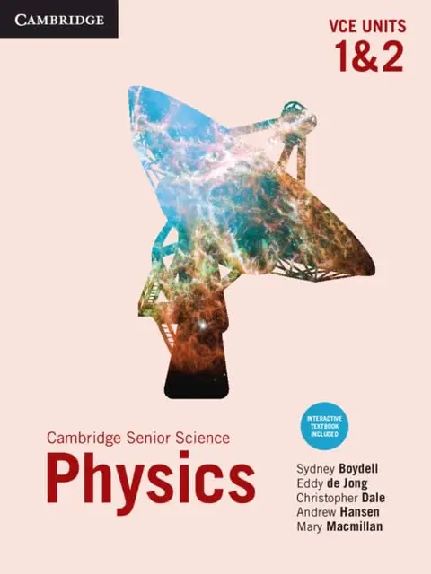 Cover of Cambridge Senior Science Physics VCE Units 1&2