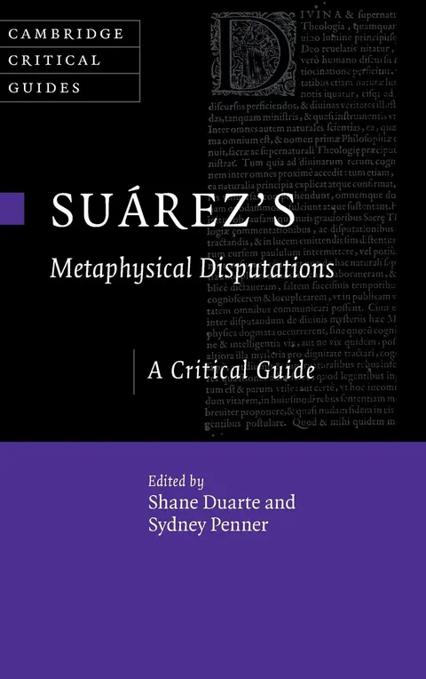 Cover of Suárez's Metaphysical Disputations