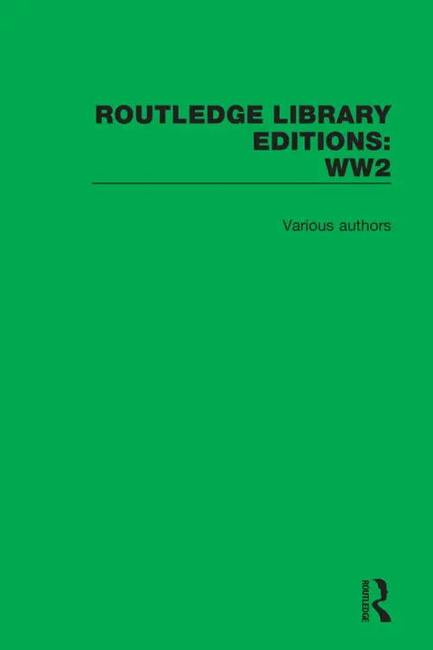 Cover of Routledge Library Editions