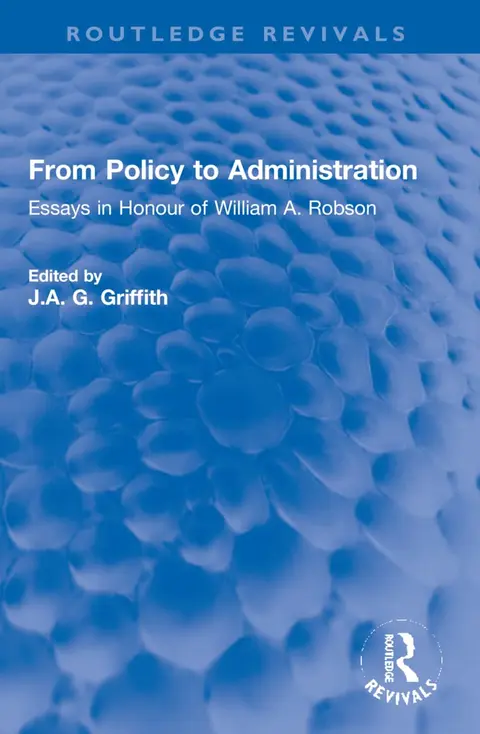 Cover of From Policy to Administration