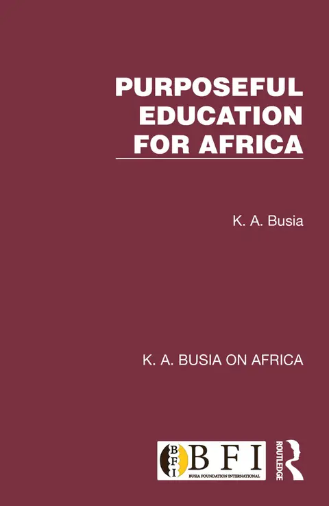 Cover of Purposeful Education for Africa