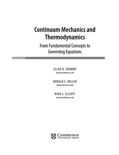 Cover of Continuum Mechanics and Thermodynamics