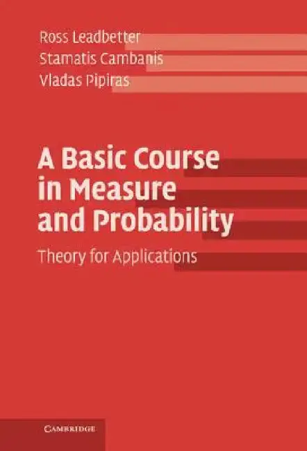 Cover of A Basic Course in Measure and Probability