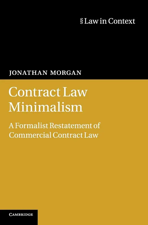 Cover of Contract Law Minimalism