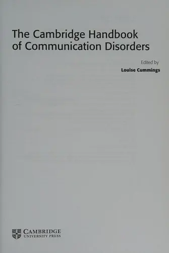 Cover of The Cambridge Handbook of Communication Disorders