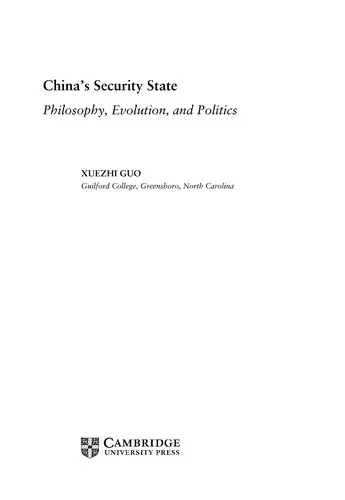 Cover of China's Security State
