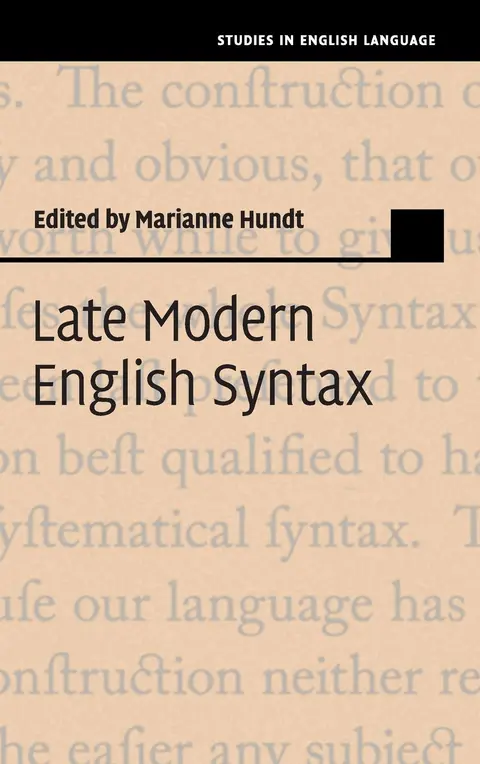 Cover of Late Modern English Syntax