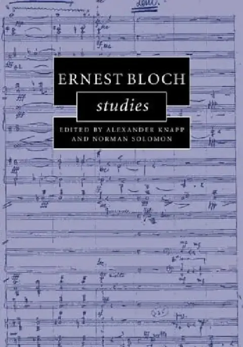 Cover of Ernest Bloch Studies