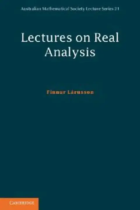 Cover of Lectures on Real Analysis