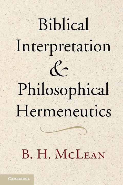 Cover of Biblical Interpretation and Philosophical Hermeneutics