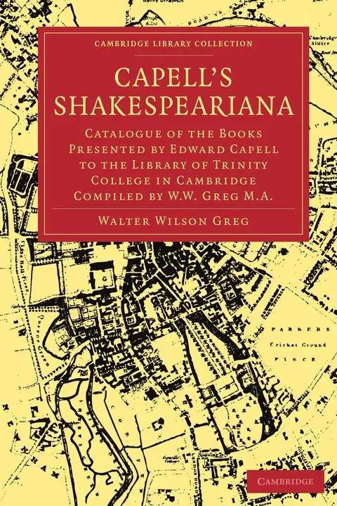 Cover of Capell's Shakespeariana
