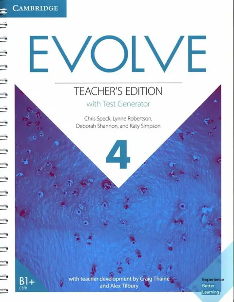 Cover of Evolve Level 4 Teacher's Edition with Test Generator
