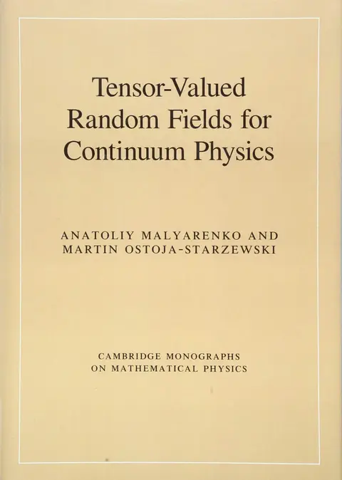 Cover of Tensor-Valued Random Fields for Continuum Physics