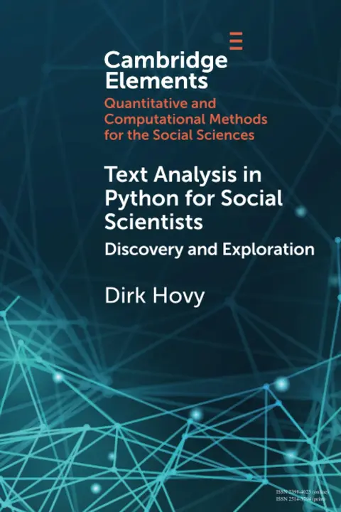 Cover of Text Analysis in Python for Social Scientists