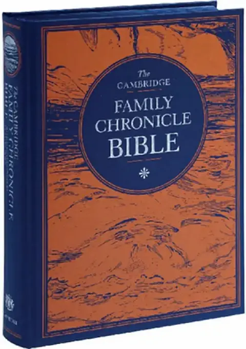 Cover of Cambridge KJV Family Chronicle Bible, Blue Hb Cloth Over Boards