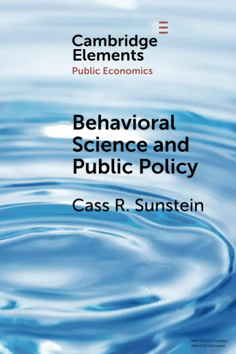 Cover of Behavioral Science and Public Policy