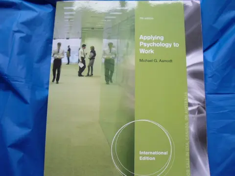 Cover of Applying Psychology to Work,7Ed