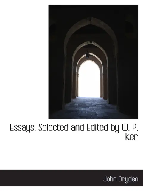 Cover of Essays. Selected and Edited by W. P. Ker