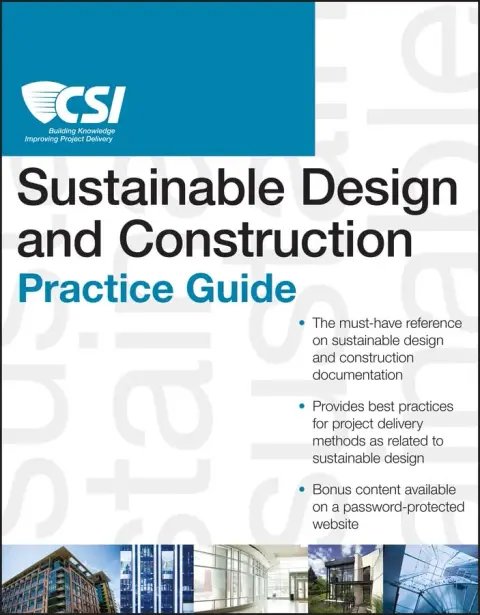 Cover of The CSI Sustainable Design and Construction Practice Guide