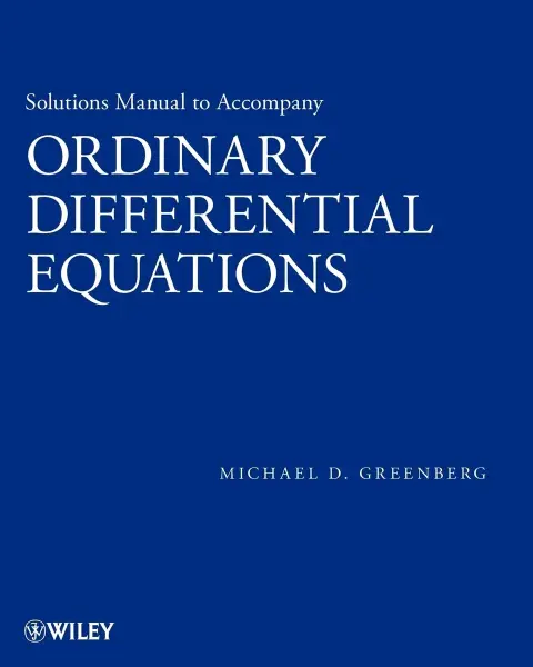 Cover of Ordinary Differential Equations