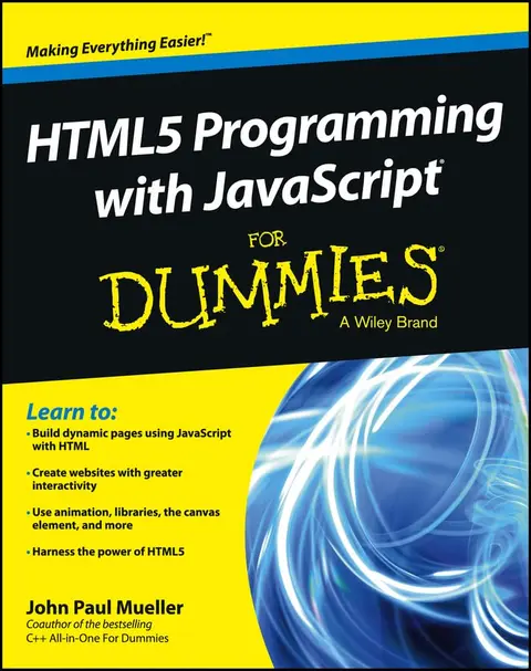 Cover of HTML5 Programming with JavaScript for Dummies
