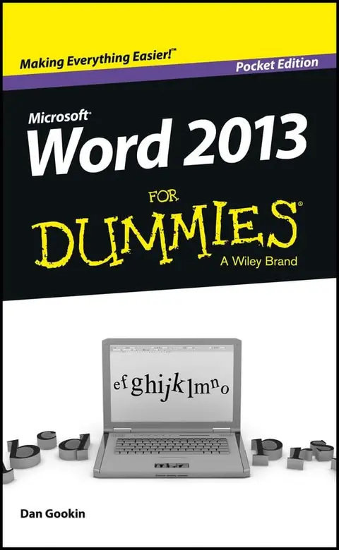 Cover of Microsoft Word 2013 for Dummies