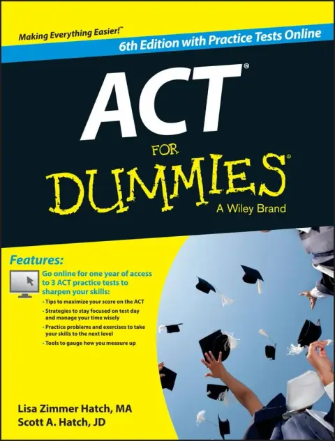 Cover of ACT for Dummies, with Online Practice Tests