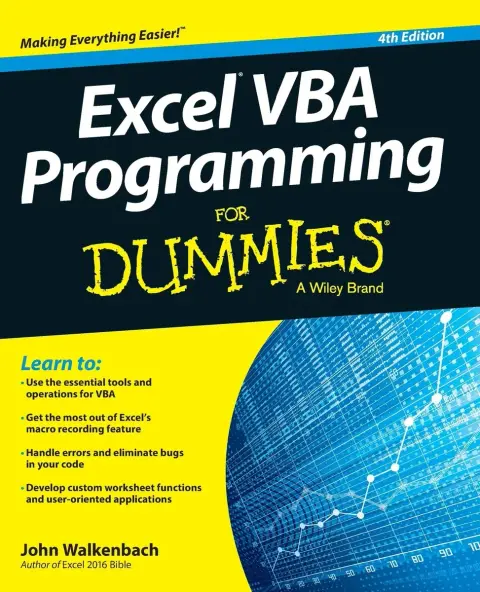 Cover of Excel VBA Programming for Dummies