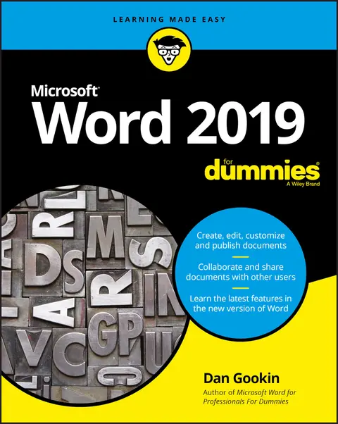 Cover of Word for Dummies 2019
