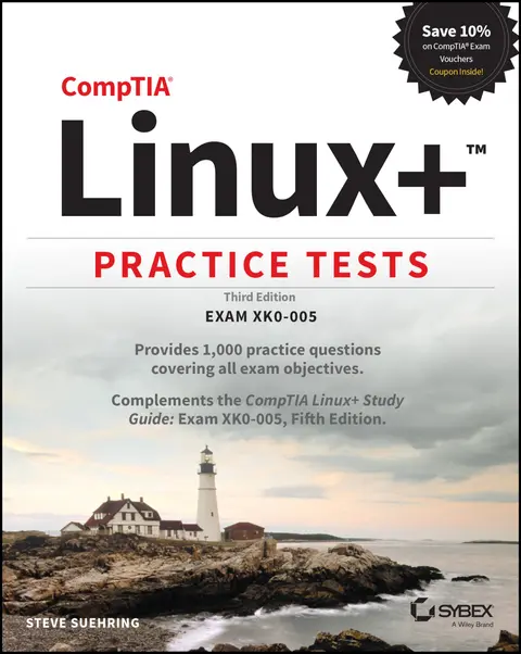 Cover of CompTIA Linux+ Practice Tests - Exam XK0-005, Third Edition