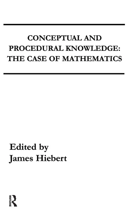 Cover of Conceptual and Procedural Knowledge