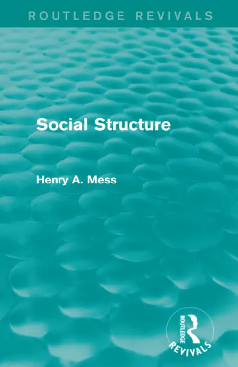 Cover of Social Structure