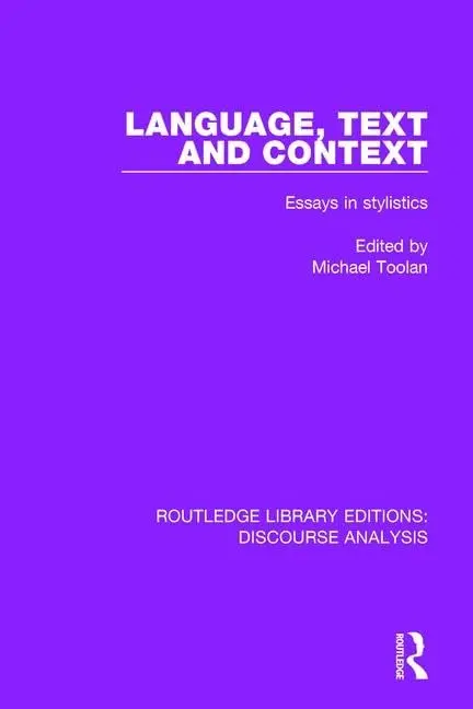 Cover of Language, Text and Context