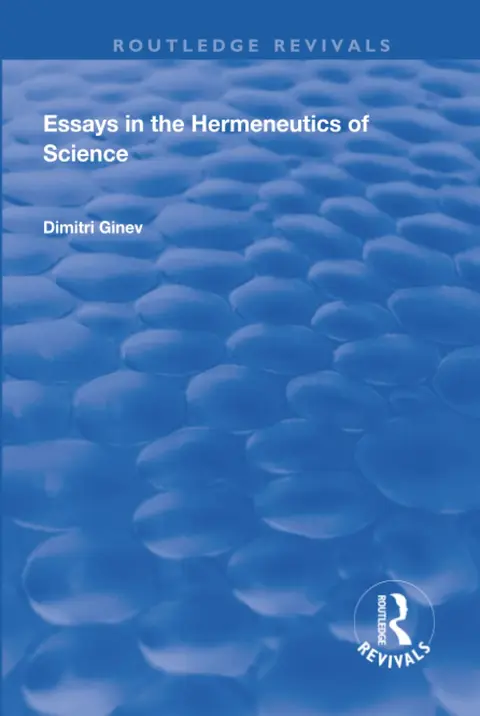 Cover of Essays in the Hermeneutics of Science